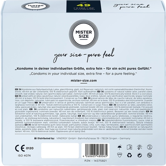 Mister size 49 (36 pack) - extra fino