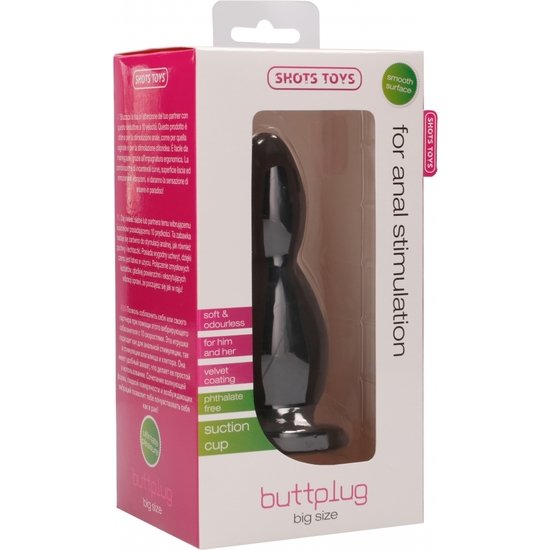 Grande silicone anale buttplug negro