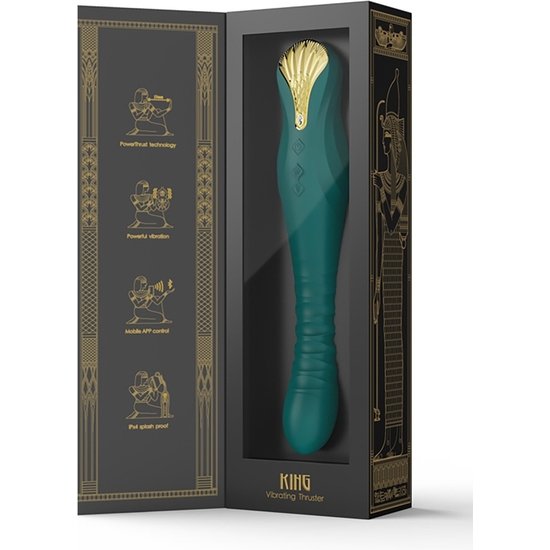 Zalo king vibrador  -  verde turquesa
