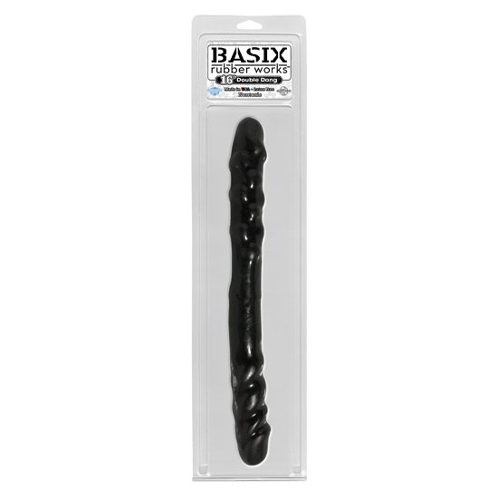 Pene doppio gelatina Basix nero 37 cm