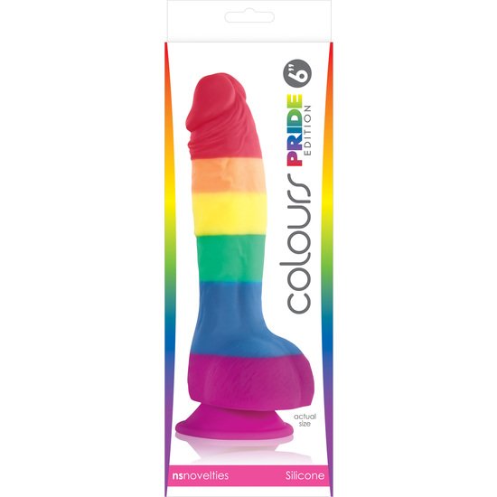 Edizione colori orgoglio pene silicona 15cm