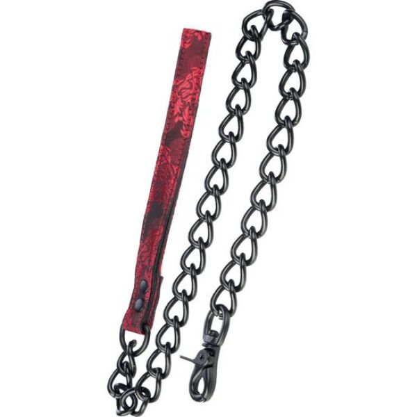 Guinzaglio CalExotics Scandal Leash con catena e manico rivestito in similpelle