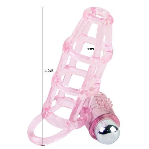 Guaina vibrante per pene Baile BI-014076 con i suoi anelli e il vibratore per il clitoride
