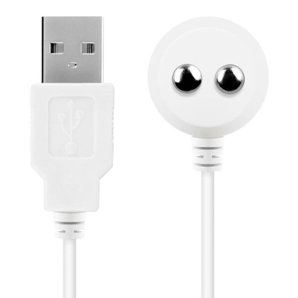 Cavo USB Satisfyer bianco, cavo di ricarica magnetico per sex toy Satisfyer ricaricabili