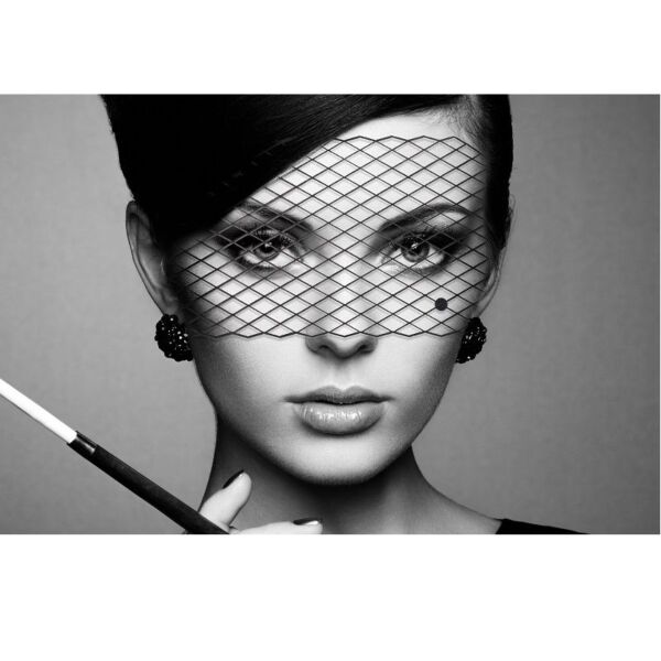 Maschera in vinile nero Bijoux Indiscrets Mask Louise