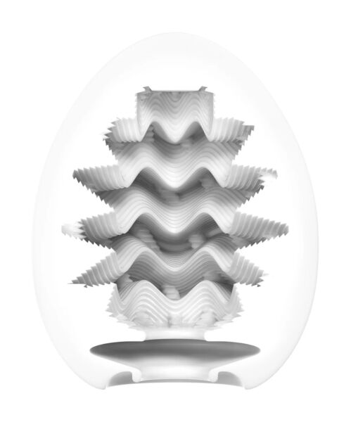 Masturbatore Tenga EGG Wavy, uovo in TPE con texture interna ondulata