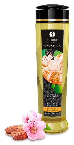 Flacone da 240 ml dell'olio da massaggio Shunga Almond Blossom