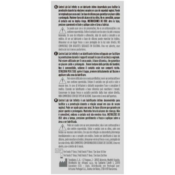Lubrificante Control Lub Gel Infinity 75 ml