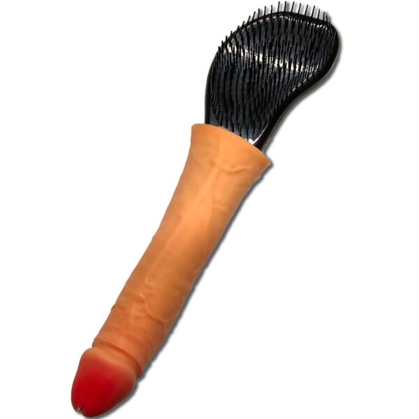 Spazzola per capelli Diablo Picante con manico a forma di pene