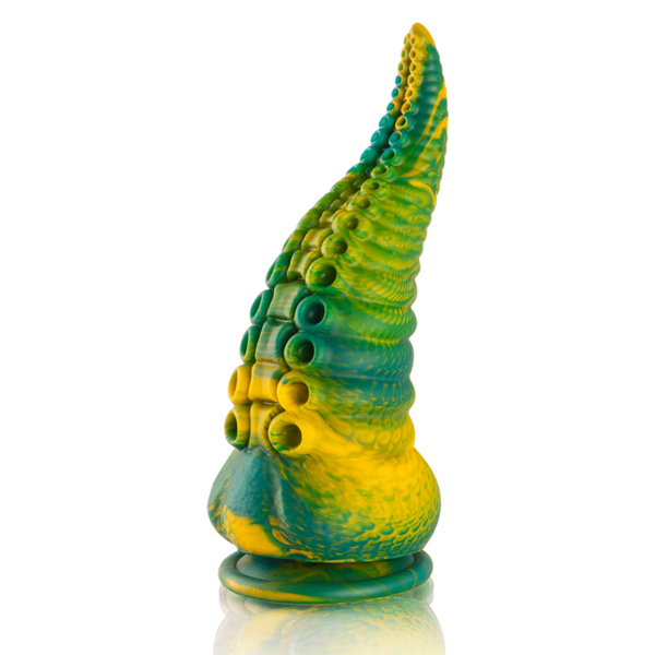 Dildo EPIC Cetus della collezione Cybersilicock, con la sua forma a tratti e la base