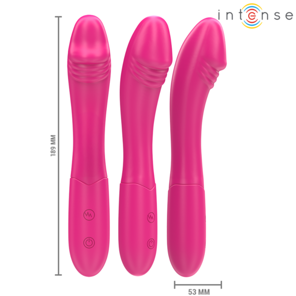 Vibratore rosa Intense Belinda di 19 cm con asta flessibile
