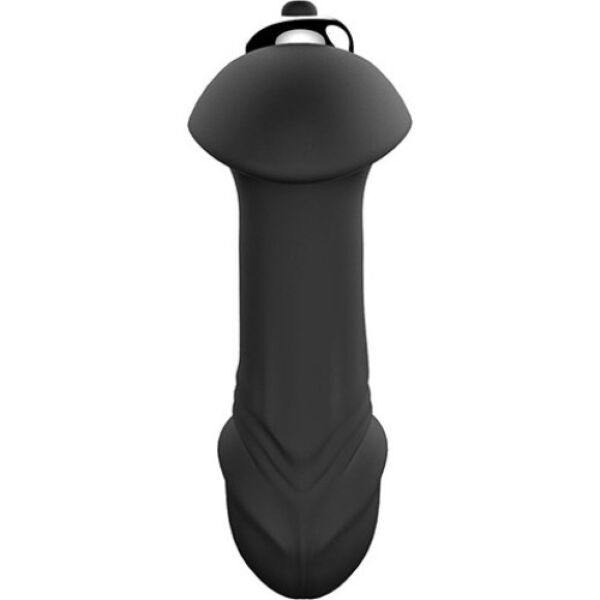 Plug anale S Pleasures Butt Plug Twist nero, con il suo bullet vibrante argentato