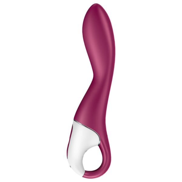 Vibratore per punto G Satisfyer Heated Thrill, di colore rosso porpora