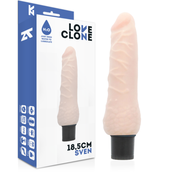 Vibratore realistico Loveclone Sven in TPR, autolubrificante