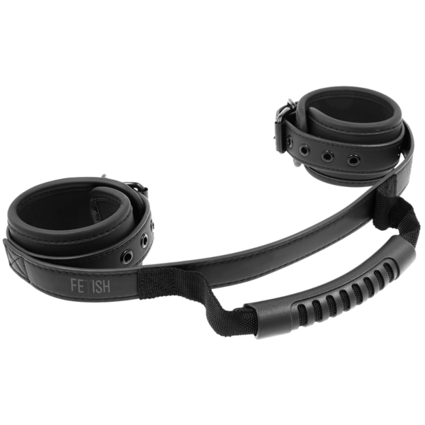 Manette Fetish Submissive con fodera in neoprene e fibbia in metallo