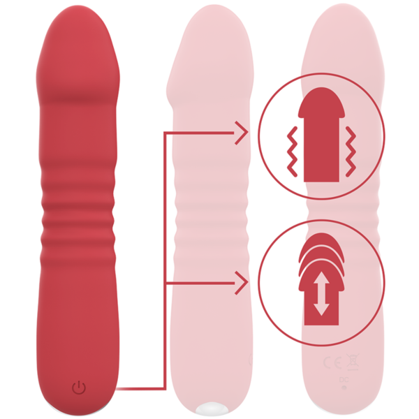Vibratore Intense Juni Up & Down di colore rosso