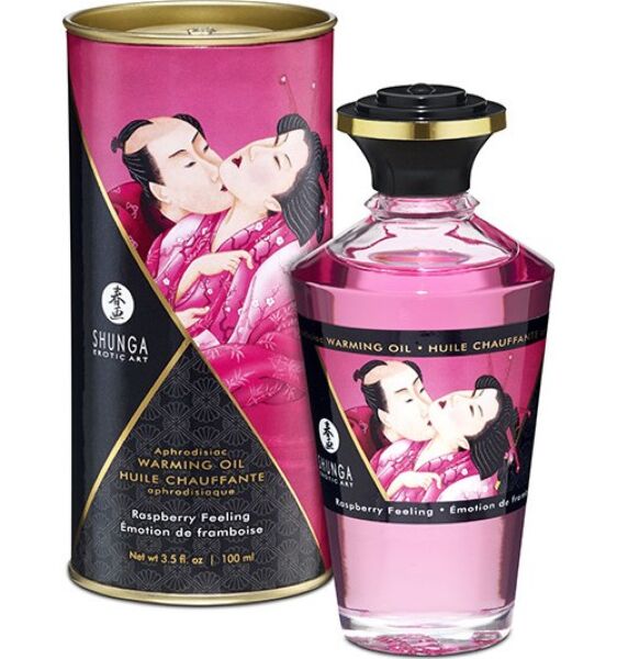 Flacone di olio da massaggio Shunga con effetto caldo, da 100 ml