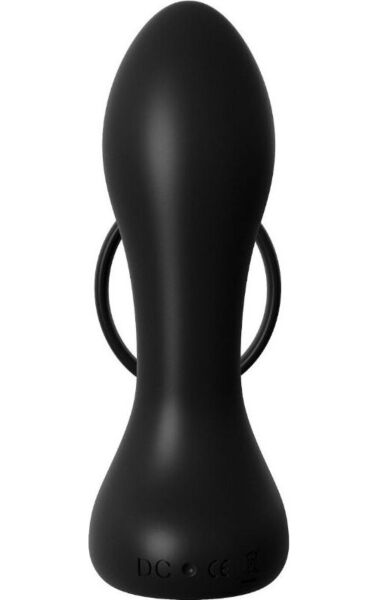 Anello fallico vibrante con plug prostatico Ass-Gasm Pro ricaricabile di Pipedream, in silicone
