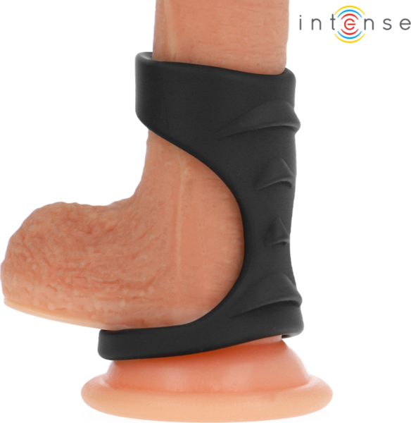 Doppio anello Intense THEO nero con due anelli di dimensioni diverse