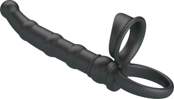 Anello vibrante fallico Pretty Love BI-210375 con il suo plug anale in silicone