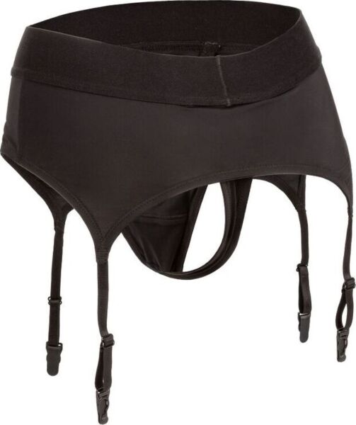 Strap-on a tanga CalExotics Boundless Thong with Garter con reggicalze e anello frontale