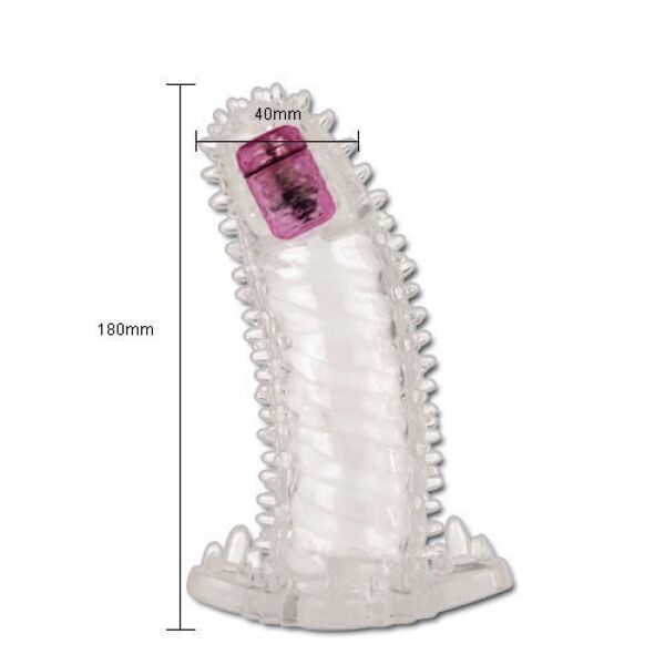 Guaina per il pene Baile Brave II con punta vibrante