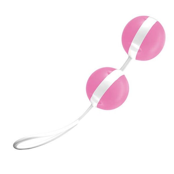 Palline vaginali JOYDIVISION Joyballs Trend rosa e bianche, con il cordino di estrazione