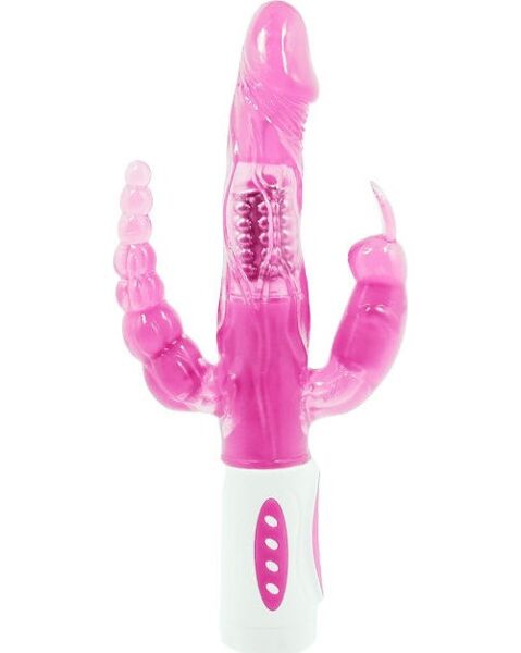 Vibratore Baile Pretty Bunny con rotatore e stimolatori per il clitoride e la zona anale