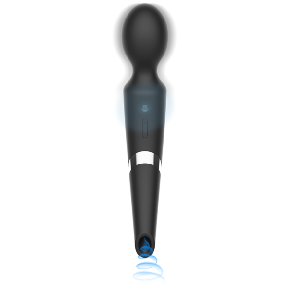 Vibratore wand con succhiaclitoride Black&Silver Beck