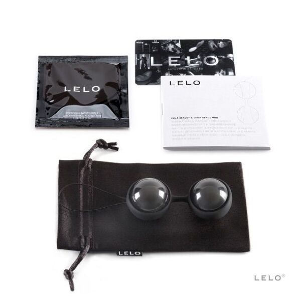 Palline vaginali LELO LUNA Beads Noir con connettore e cordino per l'estrazione