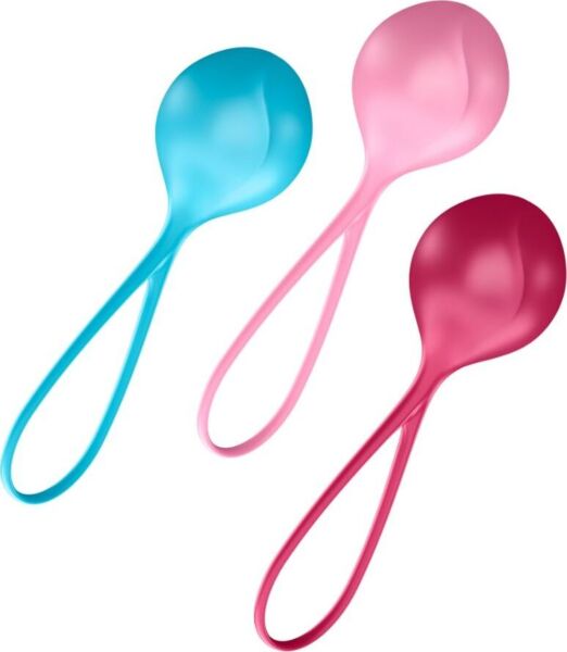 Set di palline vaginali Satisfyer Loveballs Training Set 3 in silicone