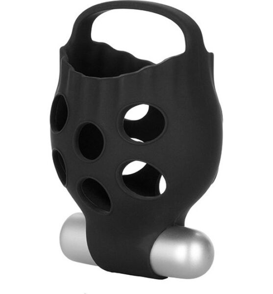 Supporto scrotale Calexotics Dr. Joel nero, con bullet vibrante