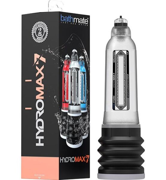 Pompa per il pene Bathmate Hydromax 7, con cilindro e soffietto
