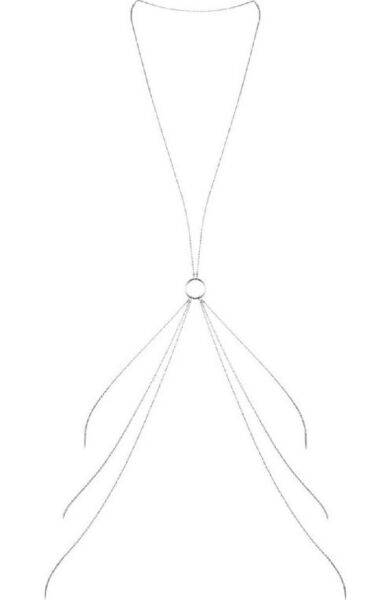 Catena corporea Bijoux Indiscrets Magnifique 8 Body Chain, argentata e a forma di 8