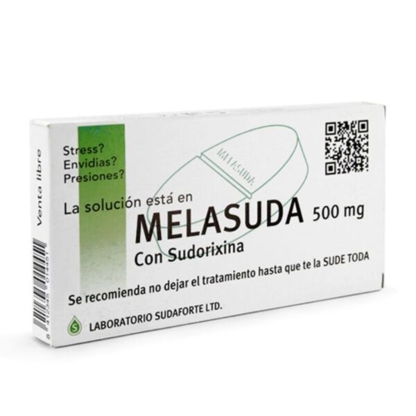 Scatola di caramelle Melasuda 500 mg di Diablo Picante, con l'aspetto di una confezione di medicinali