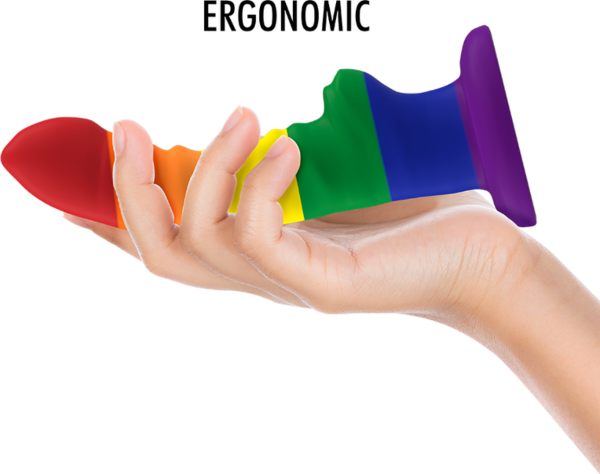 Dildo Mythology Colby Pride M con ventosa, nei colori Pride