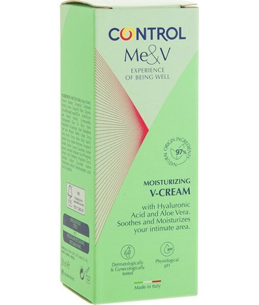 Crema idratante intima Control V-Cream, flacone da 50 ml con dosatore