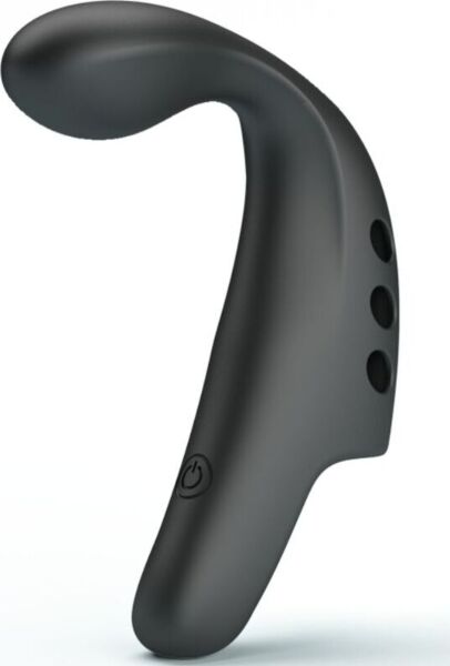 Vibratore da dito Pretty Love BI-210298 nero, con le sue fascette elastiche