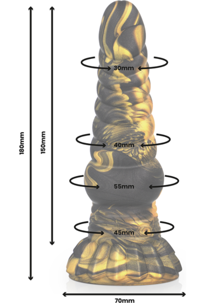Dildo Epic Furias in silicone liquido
