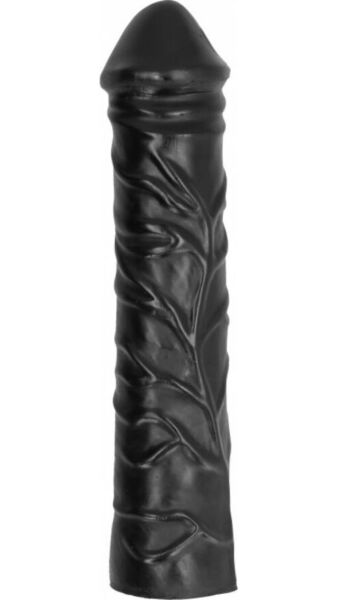 Dildo realistico All Black AB19 Drag, di colore nero e con vene spesse
