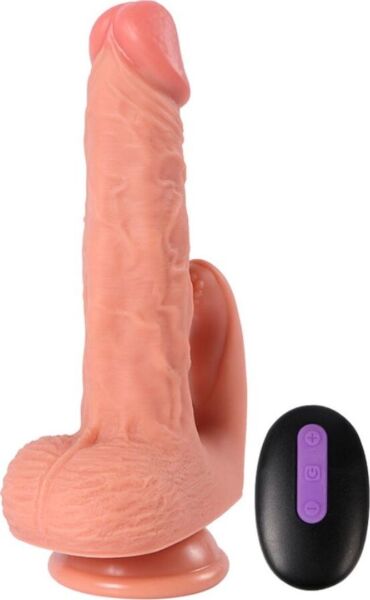 Dildo vibrante realistico SHEQU Hayden 16 cm con stimolatore clitorideo