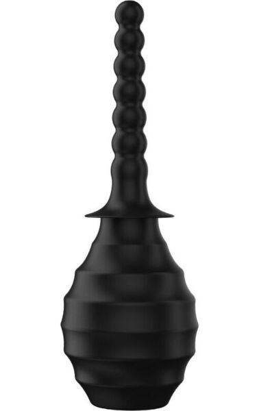 Doccia anale Mr Play BLKM7 Super Power di colore nero, con pera e beccuccio