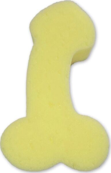 Spugna da bagno Diablo Picante gialla a forma di pene
