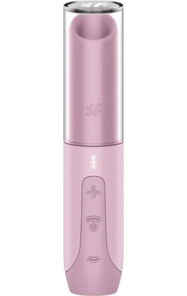 Succhiaclitoride Satisfyer Secret Kiss rosa, con forma ispirata a un rossetto