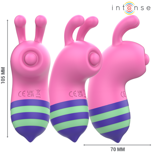 Vibratore per clitoride Intense Willie a forma di ape, in rosa e verde