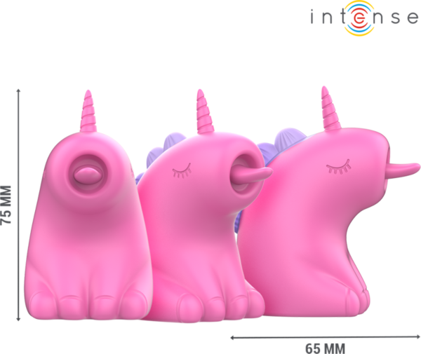 Stimolatore clitorideo Intense Pinkie a forma di unicorno, color fucsia