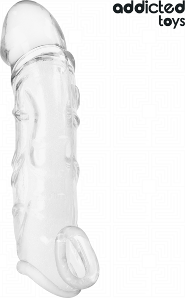 Estensore per il pene Addicted Toys 22 cm, guaina trasparente