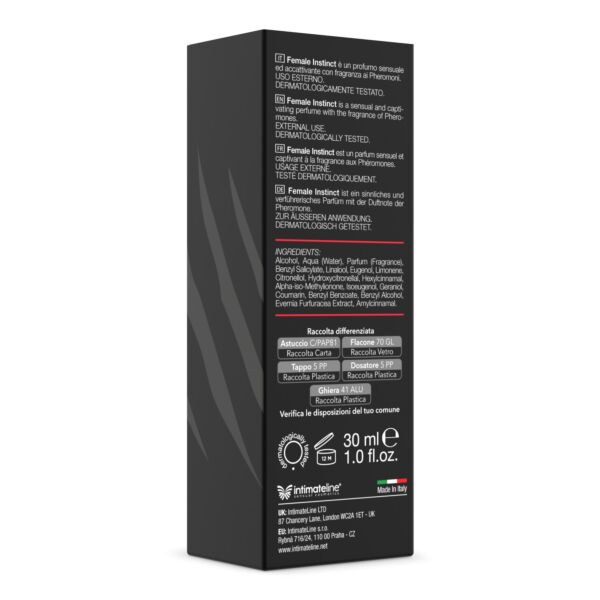 Flacone del profumo ai feromoni Intimateline Female Instinct da 30 ml