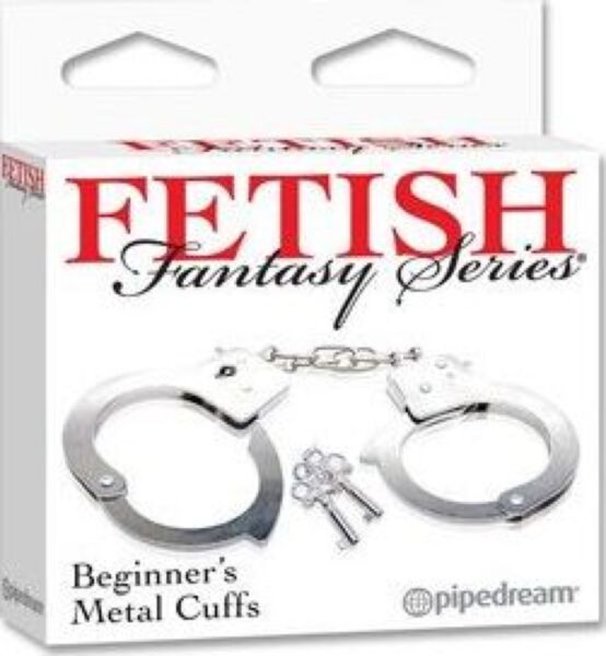 Manette da polso Pipedream Beginner's Metal Cuffs unite da una catena in acciaio cromato