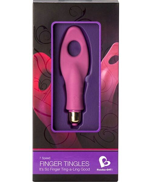 Vibratore da dito Rocks Off Finger Tingles 7 rosa con rivestimento flessibile